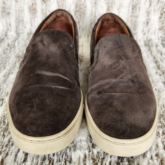 Frye "Ivy" Slip On Sneaker Shoes Gray Grey Suede Leather | Women's Size 9.5 - Picture 2 of 12